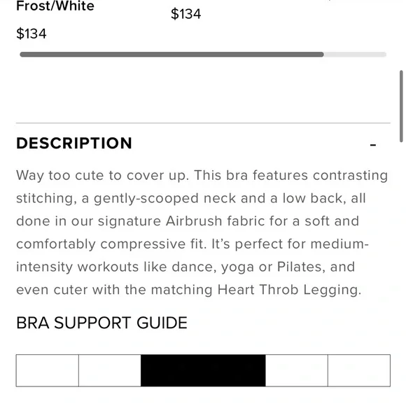 Alo Yoga Airbrush Heart Throb Bra Medium Black & White - Picture 4 of 9